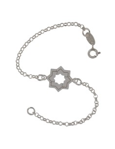 PUL-4213 - PULSERA LÁSER ESTRELLA MUDÉJAR DOBLE LISA 14 MM DE 18 CM 2