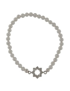 PUL-4614 - PULSERA ELÁSTICA CON PERLA DE 4 MM Y MOTIVO DE ESTRELLA MUDÉJAR TERUEL DE 12 MM