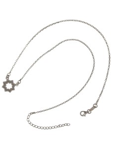 G-1511 - GARGANTILLA ESTRELLA MUDÉJAR SATINADA 14 MM, 41 CM + ALARGADOR  2