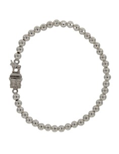 PUL-4615 - PULSERA ELÁSTICA CON BOLA DE PLATA DE 4 MM Y MOTIVO DE TORICO TERUEL DE 15 MM X 7 MM