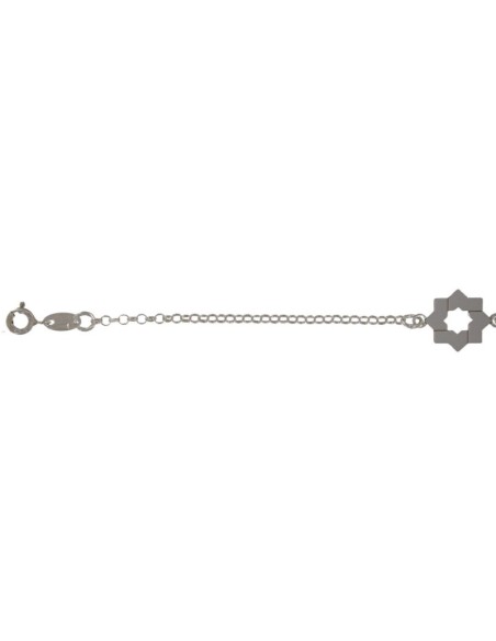 PUL-3839 - PULSERA ESTRELLA MUDÉJAR LISA 16 MM DE 18 CM