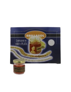 BRILLASOL-2 - CAJA DE LIQUIDO LIMPIADOR DE PLATA Y ORO 24 BOTES DE 40 ML