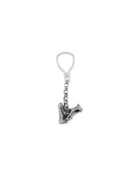 LL-87 - LLAVERO DE PLATA BOSTAS FUTBOL COPA MUNDIAL DE 30 MM X 25 MM Y 9 CM
