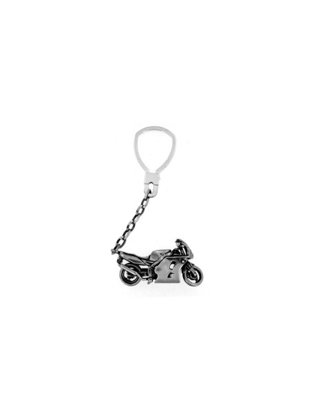 LL-12 - LLAVERO DE PLATA MOTO DE 50 MM X 20 MM Y 13 CM
