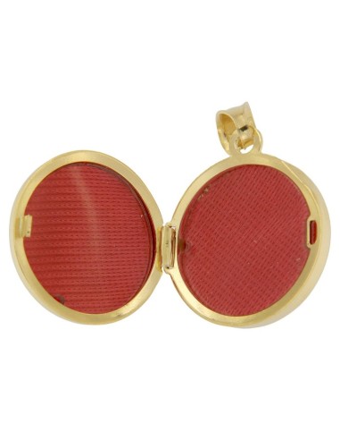 PAS-80 - PASTILLERO DE PLATA CHAPADO EN ORO CIRCULAR DE 20 MM X 23 MM