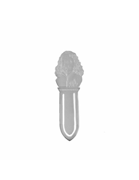 SP-17 - SEPARA HOJAS DE PLATA CON MOTIVO CERVANTES DE 30 MM X 95 MM