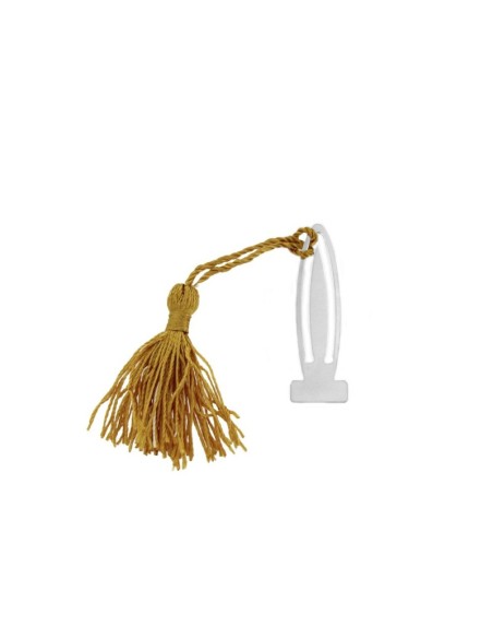 SP-19 - SEPARA HOJAS DE PLATA ALARGADA PONPON MOSTAZA DE 15 MM X 55 MM