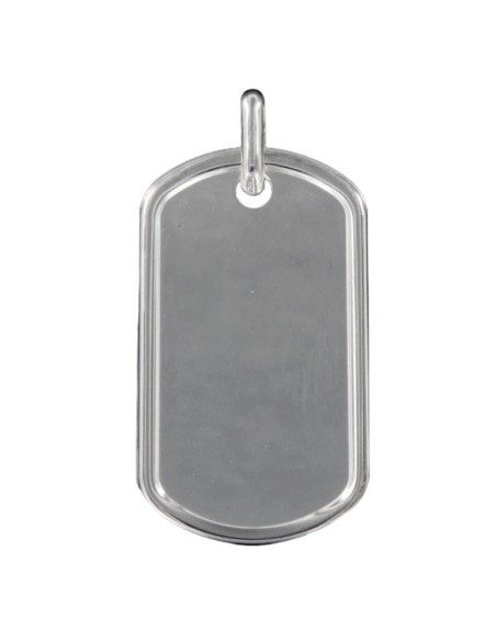 PLACA-125 - PLACA PLATA MILITAR DE 29 MM X 50 MM 