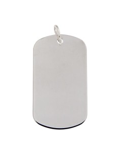 PLACA-135 - PLACA DE PLATA OVALADA MILITAR DE 40 MM X 22 MM