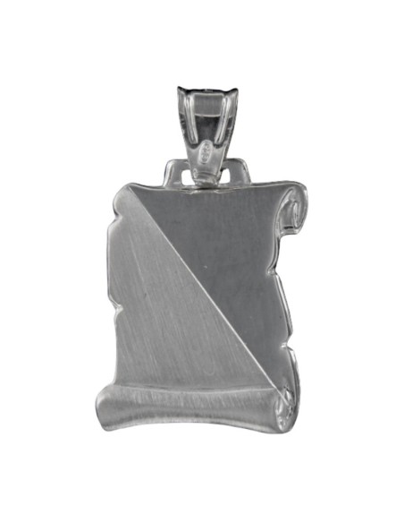 PLACA-129 - PERGAMINO PLATA FORRADO MATE Y BRILLO DE 19 MM X 27 MM 