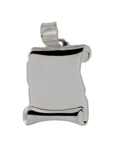 PLACA-153 - PERGAMINO DE PLATA LISO 17 MM X 13 MM