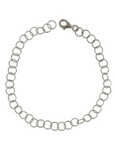 PUL-4867 - PULSERA DE PLATA CON MOTIVOS CIRULARES UNIDOS 5 MM Y 18 CM