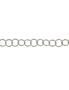 PUL-4867 - PULSERA DE PLATA CON MOTIVOS CIRULARES UNIDOS 5 MM Y 18 CM 2