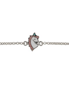 PUL-4745 - PULSERA DE PLATA CON MOTIVOS DE UNICORNIOS DE 13,5 CM + ALARGADOR 2