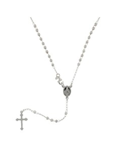 RO-55 - ROSARIO DE PLATA CON BOLA DE 3 MM Y LARGO 50 CM