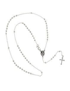 RO-55 - ROSARIO DE PLATA CON BOLA DE 3 MM Y LARGO 50 CM 2