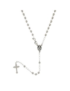 RO-56 - ROSARIO DE PLATA CON BOLA DE 4 MM Y LARGO 50 CM