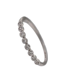 S-2003 - SORTIJA DE PLATA FINA CON CIRCONITAS REDONDAS