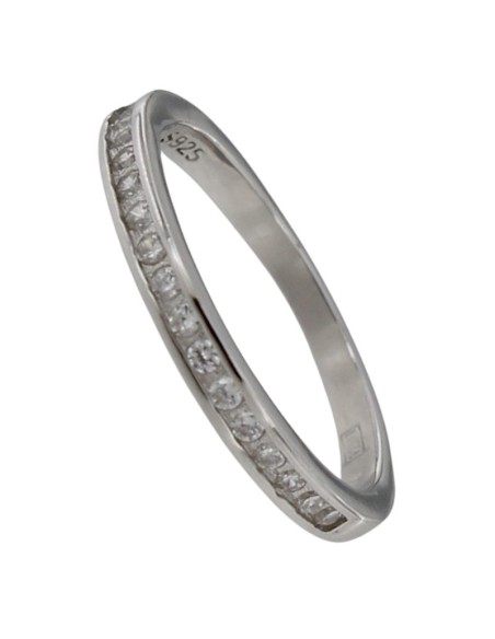 S-2187 - SORTIJA DE PLATA CON TIRA DE CIRCONITA 