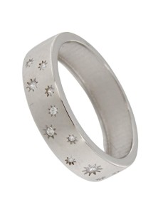 S-2273 - SORTIJA DE PLATA CON CIRCONITAS DE 6 MM