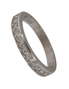 S-2263 - SORTIJA DE PLATA DE CARRIL CIRCONITA DE 4 MM 