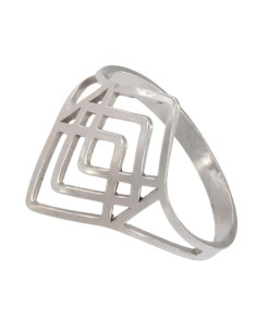 S-1858 - SORTIJA DE PLATA CON DIBUJO DE 3 ROMBOS INTERCALADOS EN EL FRONTALUNIDOS