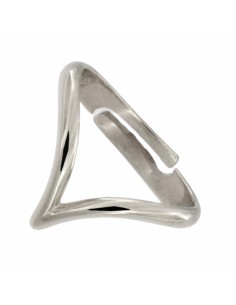 S-1848 - SORTIJA DE PLATA EN FORMA DE PICO ABIERTA