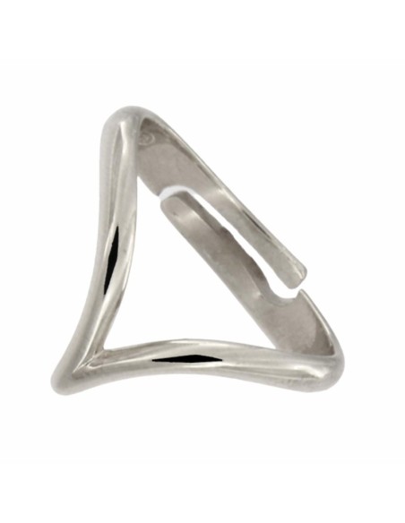 S-1848 - SORTIJA DE PLATA EN FORMA DE PICO ABIERTA