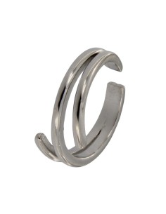 S-2057 - SORTIJA DE PLATA CON TIRAS UNIFORMES Y ABERTURA TRASERA