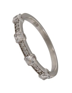 S-2262 - SORTIJA DE PLATA DE CARRIL CON CIRCONITA 3,50 MM 