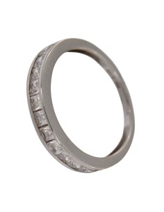 S-2195 - SORTIJA DE PLATA CON PIEDRA BLANCA DE 2,2 MM X 4 MM