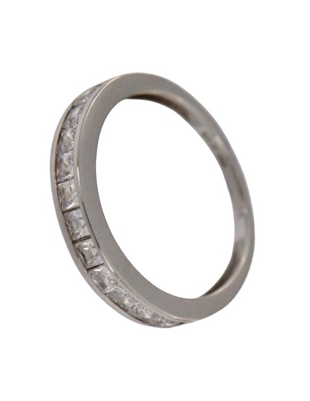 S-2195 - SORTIJA DE PLATA CON PIEDRA BLANCA DE 2,2 MM X 4 MM