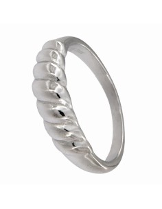 S-1823 - SORTIJA DE PLATA CON FORMA COMO DE ESPIRAL 